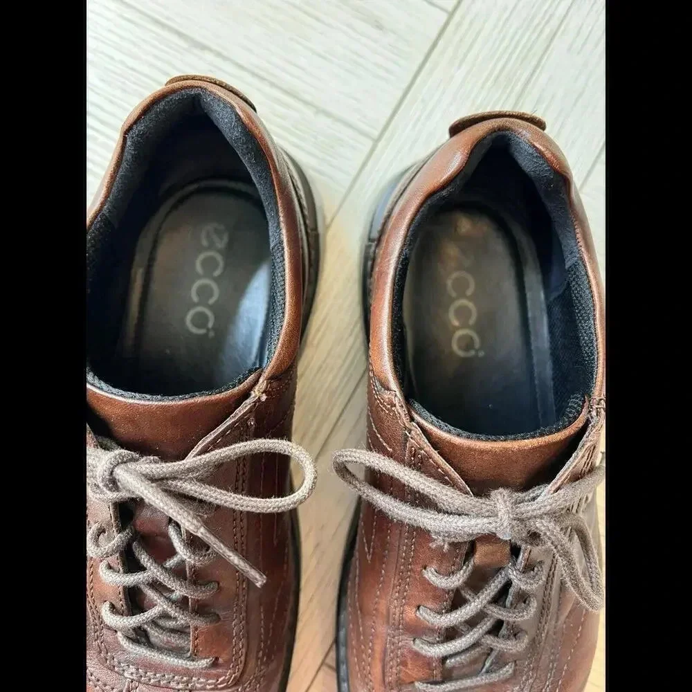 Ecco Men's Shoes, Brown, Light Shock Lace Up, Leather, Oxford Style EU Size‎ 42